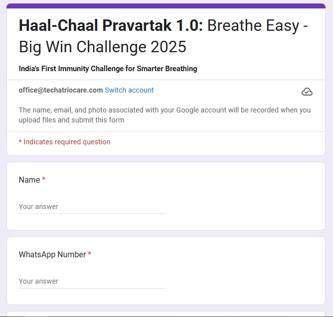 Fill out the registration form